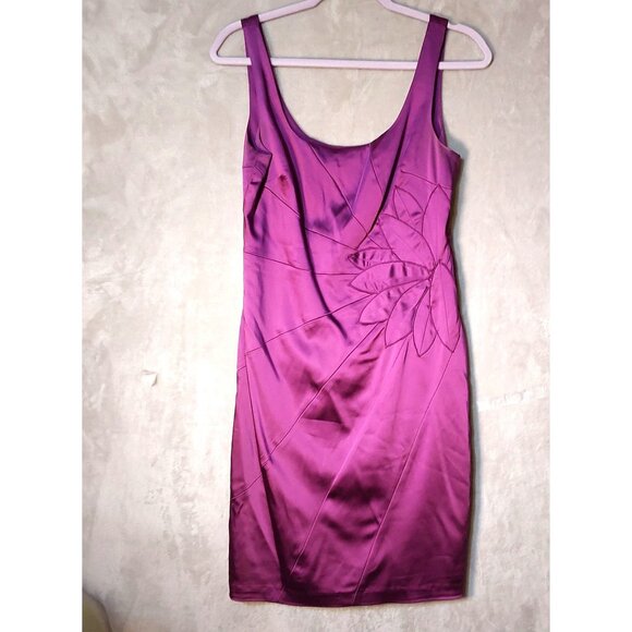 Eclectic feminine Regency‎ Fashion Embroidery Floral Purple Sleeveless Dress 6 - Picture 4 of 5